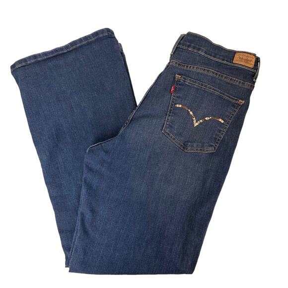 Levis Jeans Perfectly Slimming High Rise Boot Cut 512  Studded Pockets Size 16M - Picture 14 of 15